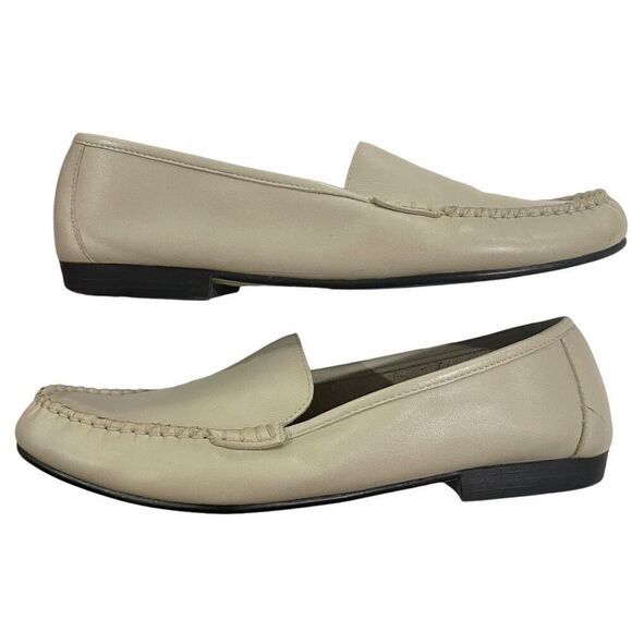 Mootsies Tootsies Piccalo Cream Colored Leather‎ Loafers - Size 9 - Picture 3 of 5
